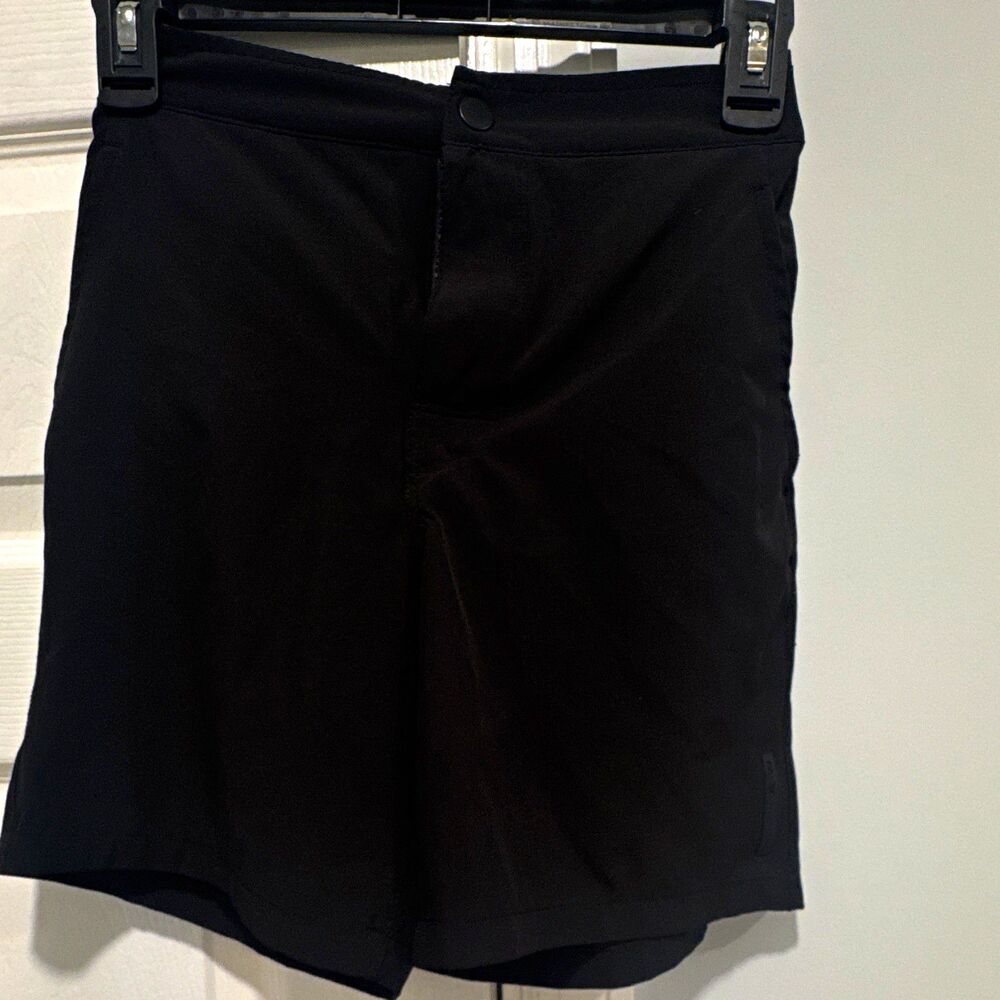 Athletic Works Boys Black DriWorks Athletic Shorts L 10-12 Elastic Waist Pockets
